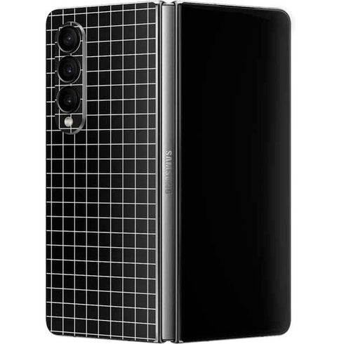 Black Grid Galaxy Z Fold4 5G Skin